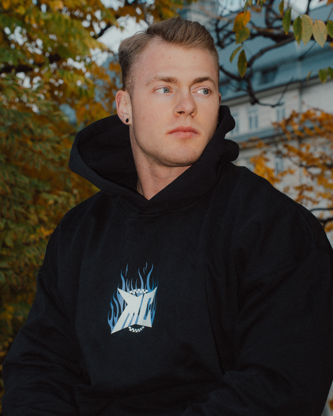 BLUE INFERNO HOODIE