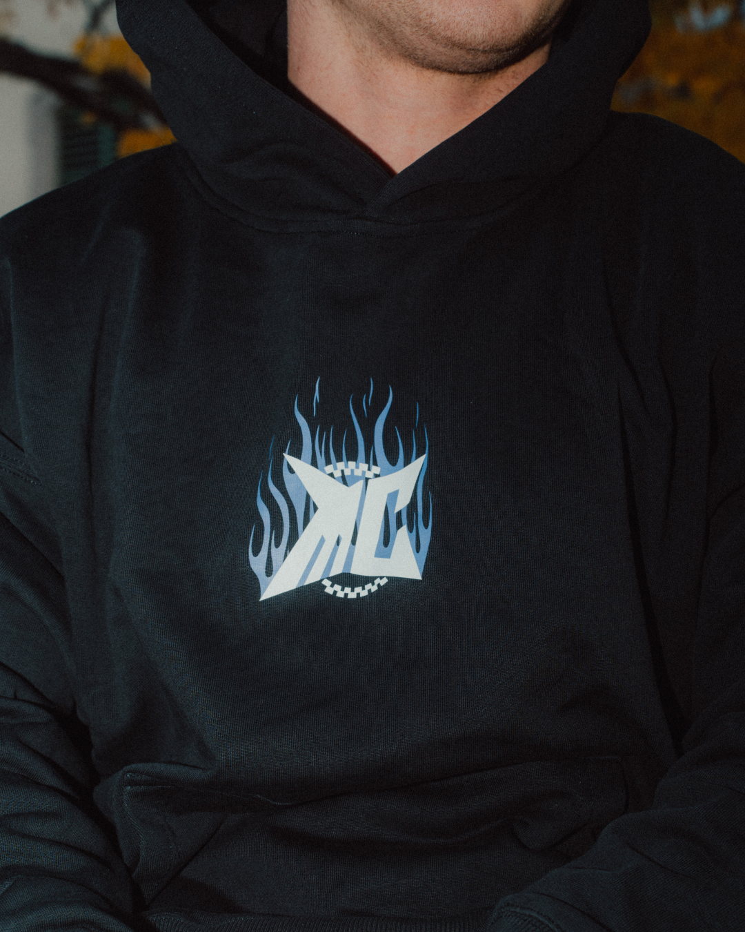 BLUE INFERNO HOODIE